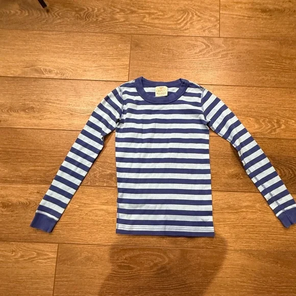 Hanna Andersson 2-Piece Long John Blue Striped Pajama Set, Organic Cotton, sz 10 - Picture 4 of 15